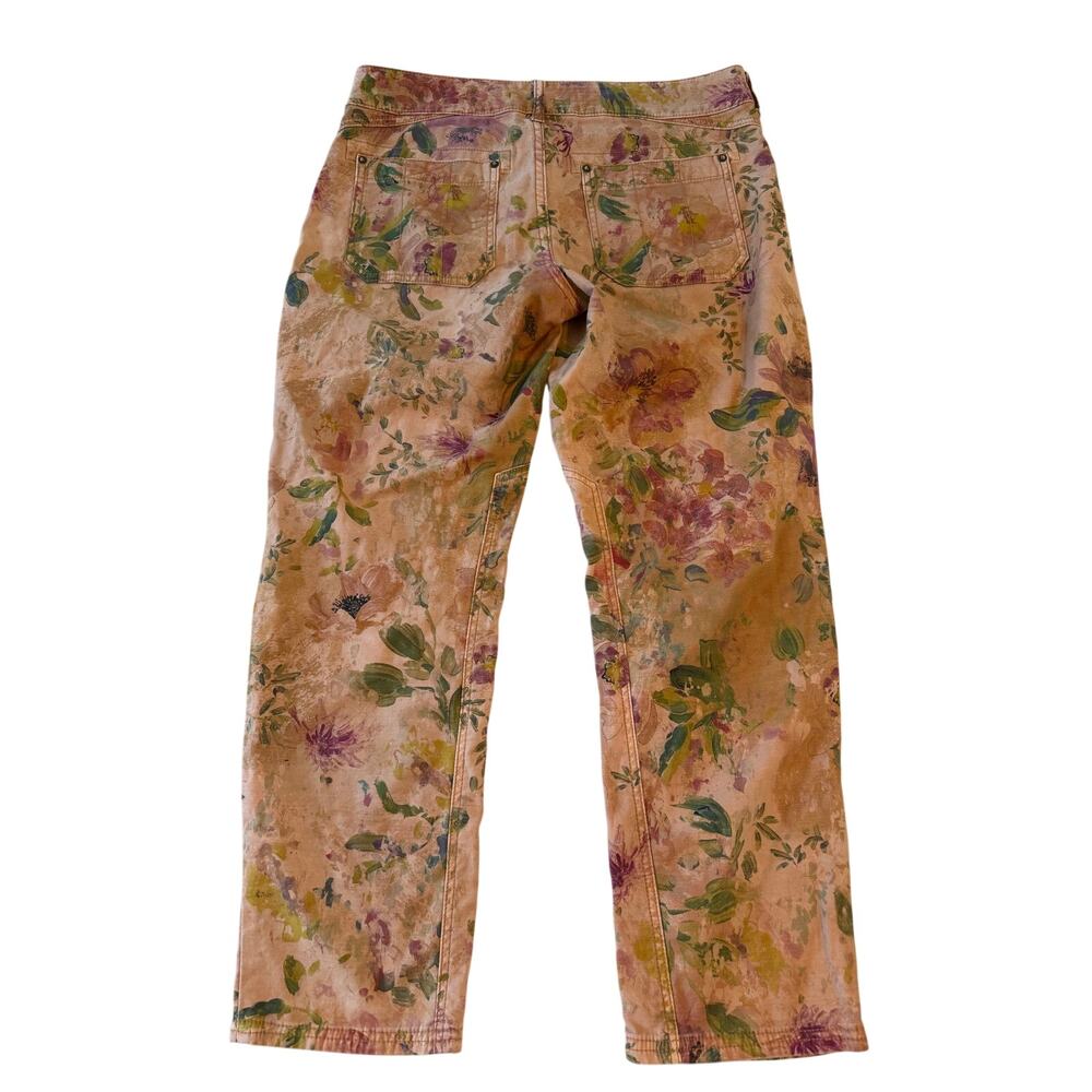 Pilcro Anthropologie Wanderer Straight Leg Jeans Women 30 Cottage Floral Rose - Picture 3 of 16